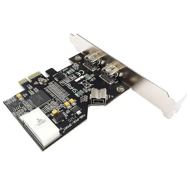 Alt view image 6 of 6 - 1pcs 3 Port PCI-E Firewire 800 Card IEEE External1394B×2 + Internal 1394B×1 Controller Card Adapter Suitable for Win 7/8/10