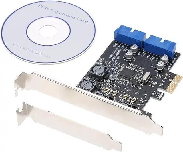 Main image of PCI-E USB3.0 Express Card 4 Ports External Dual 19/20Pin Front Connector Expansion Card