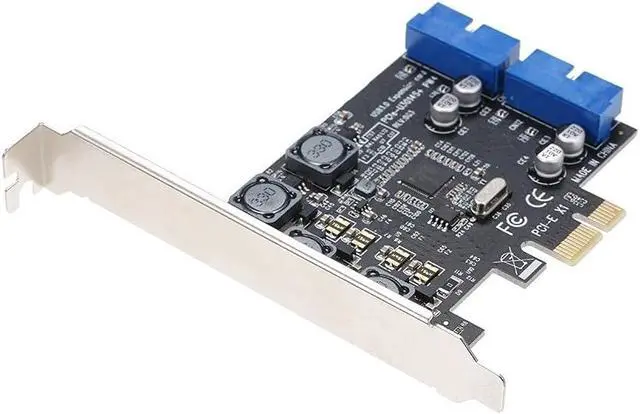 Alt view image 5 of 7 - PCI-E USB3.0 Express Card 4 Ports External Dual 19/20Pin Front Connector Expansion Card