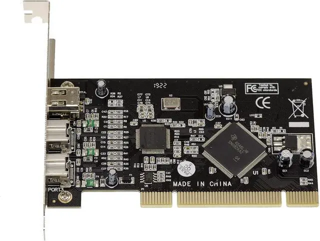 Alt view image 3 of 3 - KALEA-INFORMATIQUE PCI FIREWIRE 800 and 400 IEEE1394A and IEEE1394B Controller Board on PCI Port - 2+1 Outputs - SN082AA2 TI Chipset
