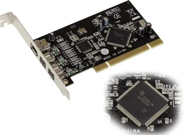 Main image of KALEA-INFORMATIQUE PCI FIREWIRE 800 and 400 IEEE1394A and IEEE1394B Controller Board on PCI Port - 2+1 Outputs - SN082AA2 TI Chipset