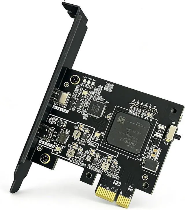 Alt view image 2 of 7 - DICHEN Official FPGA 75T DMA Card - Direct Memory Access Card USB-C/PCIe Connection, FPGA USB Firmware Flash Capable Development Board - FPGA DMA PCILeech Compatible DMA Card - DMA Board - Black