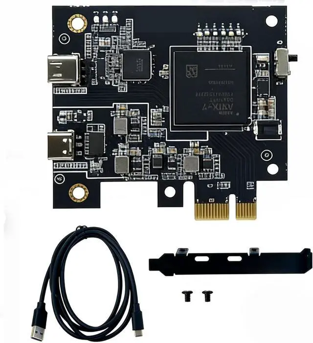 Alt view image 5 of 7 - DICHEN Official FPGA 75T DMA Card - Direct Memory Access Card USB-C/PCIe Connection, FPGA USB Firmware Flash Capable Development Board - FPGA DMA PCILeech Compatible DMA Card - DMA Board - Black