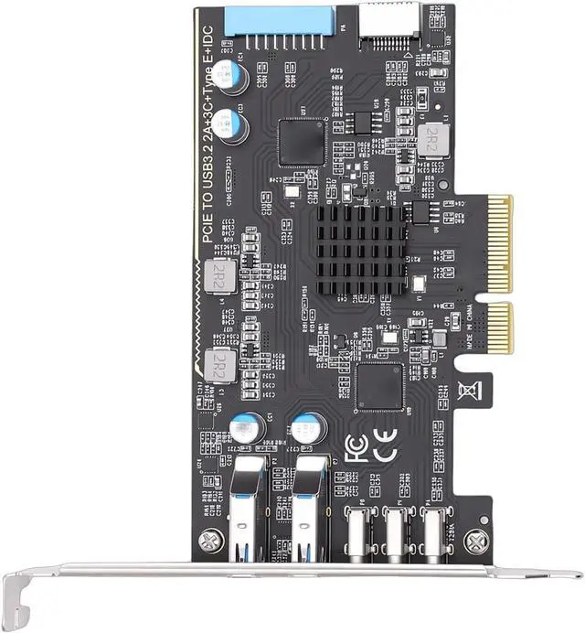 Alt view image 6 of 7 - 10Gbps PCIe to USB C 3.0 Card, 5 Ports PCI Express Expansion Card with 3 Type C Ports, 2 USB .0, Type E, 19P IDC, for Desktop PC