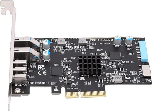 Alt view image 5 of 7 - Generic PCIE to USB 3.0 Type C Expansion Card, PCI Express Adapter with 3 Type C + 2 USB .0 + E + 19P IDC, Support ASM3142 10Gbps for Desktop Computer