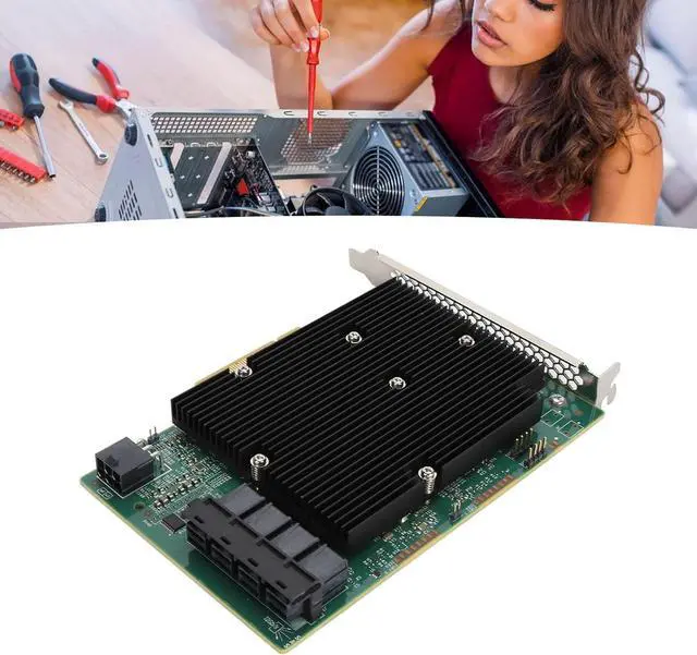 Alt view image 4 of 7 - 12Gbps 16 Port HBA Controller Card for SAS Compatible with VMware and Freebsd PCIe HBA Expansion Card