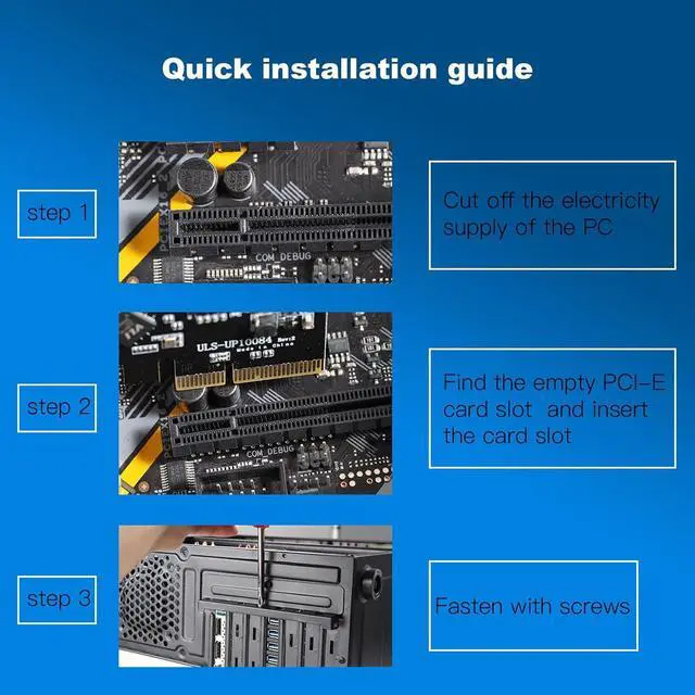 Alt view image 7 of 7 - 8-Port PCIe to USB3.2 Card Expansion 20Gbps 8 Ports 1 Type-C X 4 & 1 TypeA Splitter Adapter UsbC Controller Interface Ultra-Fast Expansion