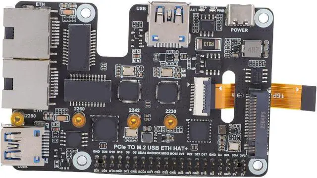 Alt view image 3 of 7 - USB 3.2 Gen1 2.5G ETH M. NVMe Adapter with Gigabit Ethernet Port Plug and Play Functionality