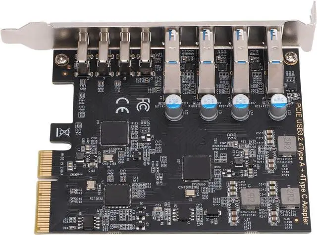 Alt view image 3 of 7 - Generic PCIe USB 3.2 Gen 2 Expansion Card Efficient Data Transfer for Desktop PC Gaming Enthusiasts Black 1pc