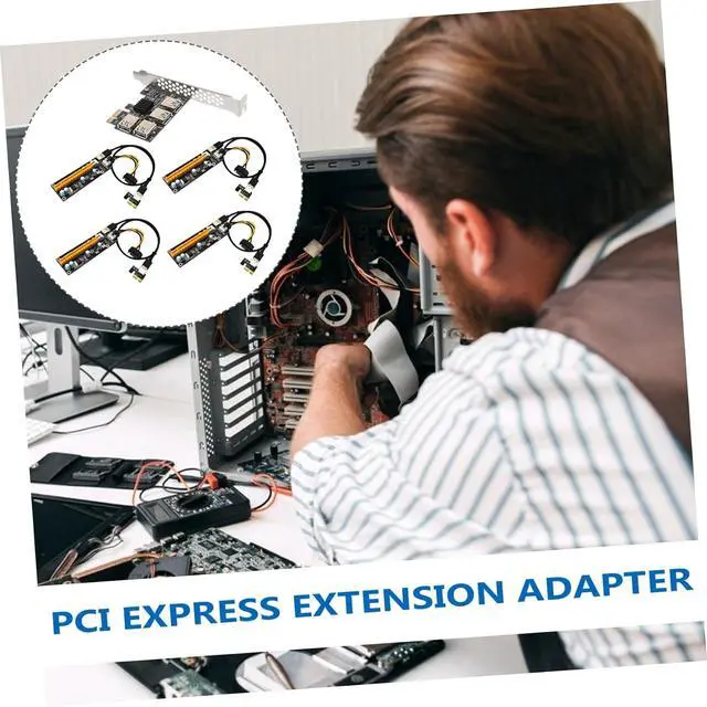 Alt view image 6 of 7 - Pci-e Extender USB Card Adapter with Terminal Plug High Performance Stable Pci Express Expansion for Multiple USB Devices Easy Installation for Desktop