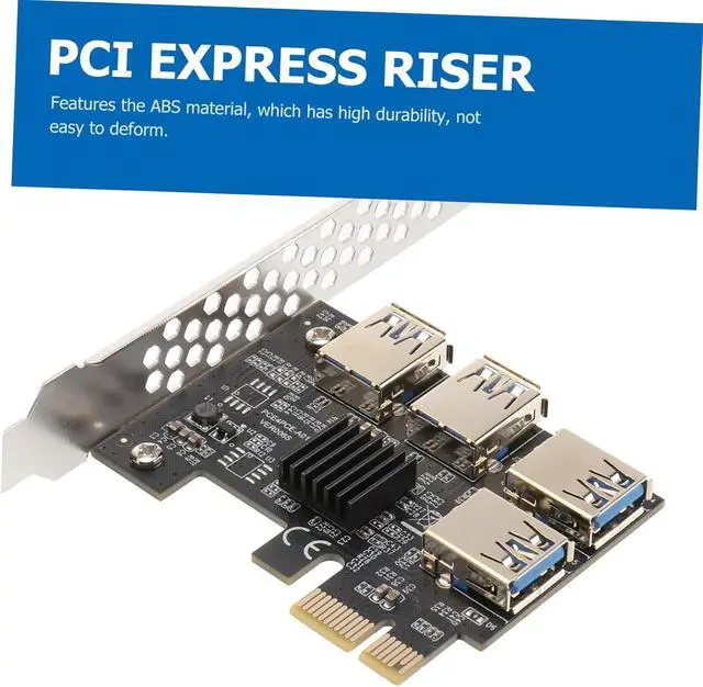Alt view image 5 of 7 - TEHAUX PCI-E 1 to 4 Adapter Card USB 3.0 PCIe Riser Extender for Computer Accessories High-Speed PCI-E Card Adapter for Gaming and Mining
