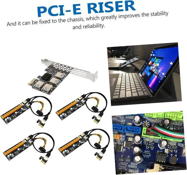 Alt view image 4 of 7 - Pci-e Riser USB Pcie Card to Extender Pcie to USB Adapter High Performance