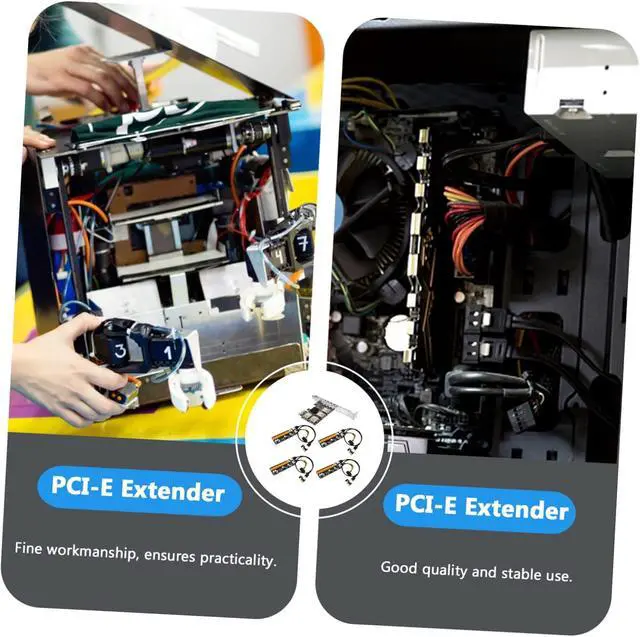 Alt view image 7 of 7 - TEHAUX PCI-E 1 to 4 Adapter Card USB 3.0 PCIe Riser Extender for Computer Accessories High-Speed PCI-E Card Adapter for Gaming and Mining