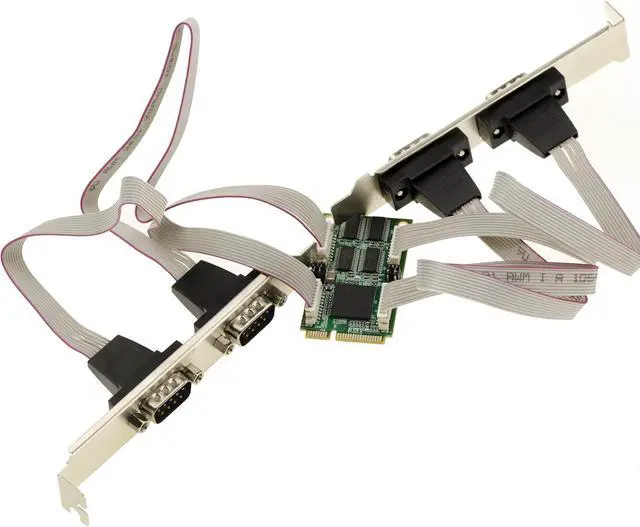 Alt view image 3 of 3 - Mini PCI Express (MiniPCIE) Control Board - 4 RS232 COM Ports - DB9 Plugs - XR17V354 EXAR CHIPSET
