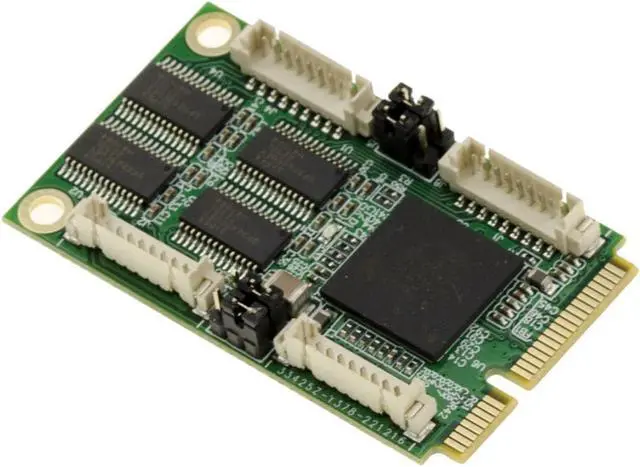 Alt view image 2 of 3 - Mini PCI Express (MiniPCIE) Control Board - 4 RS232 COM Ports - DB9 Plugs - XR17V354 EXAR CHIPSET