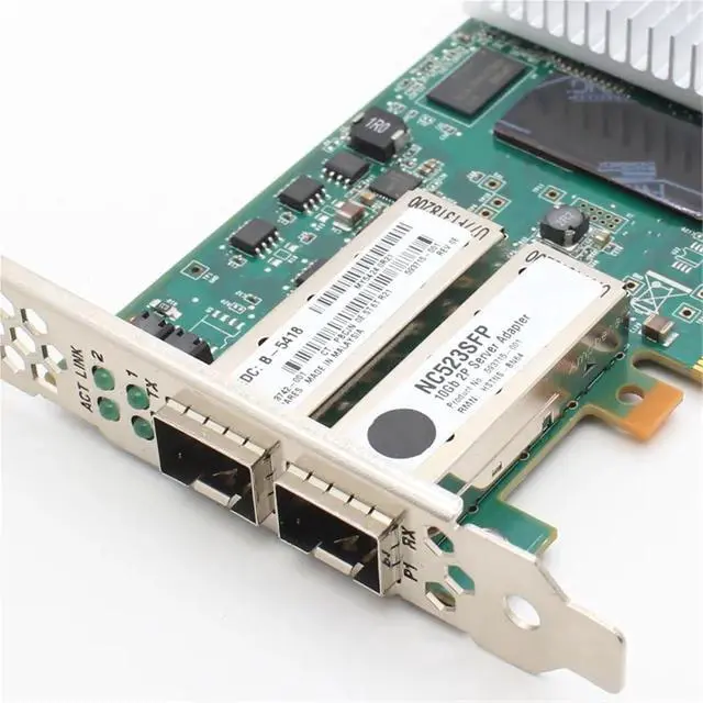 Alt view image 3 of 3 - 10GB 2 Port Dual Port 593742-001 593715-001 for NC523SFP QLE3242 10G Fiber Optic Network Card 593717-b21(High Profile Bracket)