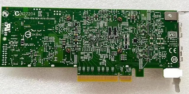 Alt view image 6 of 6 - 0N20KJ Y40PH 57810s 10Gb 10GbE Gigabit Dual Port SFP+ Fiber Network Card for R730 BCM57810S(with High Profile)