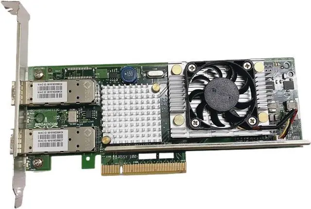 Main image of KJYD8 57711 BCM957711A113G 10Gb 10GbE Gigabit Dual Port PCIE Fiber Network Card 0KJYD8 for R610 R710 R910