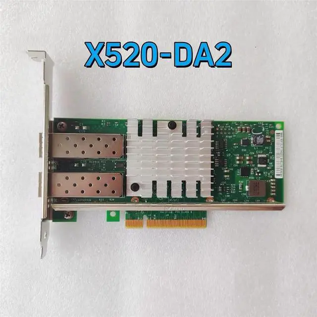 Alt view image 2 of 6 - 10GB 2 Dual Port X520-DA2 XYT17 942V6 for 10G SFP+ PCI Express x8 82599ES Chip Ethernet Network Card Module(Both Baffle)