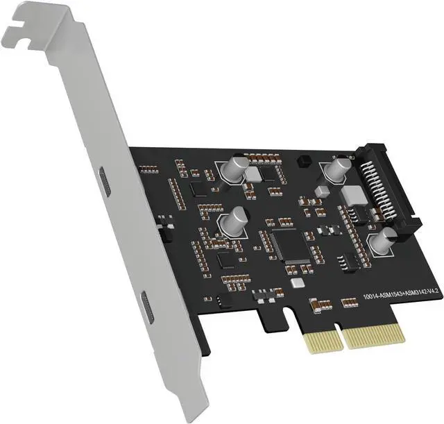Main image of ICY BOX PCIe Controller Card 2 x USB-C 3.1 Gen 2 (up to 10 Gbps) Ports - Silver