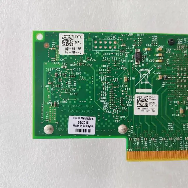Alt view image 5 of 6 - 10GB 2 Dual Port X520-DA2 XYT17 942V6 for 10G SFP+ PCI Express x8 82599ES Chip Ethernet Network Card Module(Both Baffle)