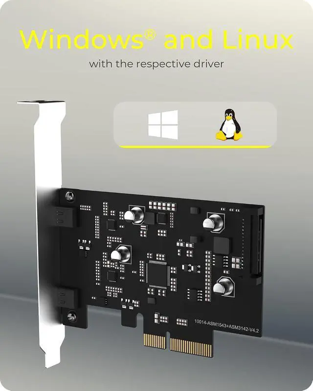 Alt view image 7 of 7 - ICY BOX PCIe Controller Card 2 x USB-C 3.1 Gen 2 (up to 10 Gbps) Ports - Silver