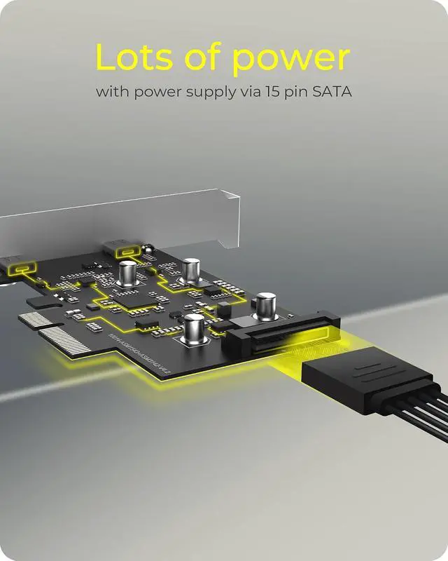 Alt view image 6 of 7 - ICY BOX PCIe Controller Card 2 x USB-C 3.1 Gen 2 (up to 10 Gbps) Ports - Silver