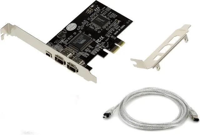 Main image of KALEA-INFORMATIQUE PCIe to FireWire 400 IEEEE1394a - 2+1 Ports 6 Points and 4 Points - CHIPSET Via VT6308 and ASM1083 - with Ilink Cord, Supplied with Two Low and High Profile Brackets