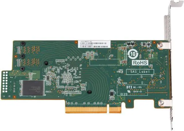 Alt view image 3 of 5 - SAS HBA Card Compatible with LSI 9300-8i IT Mode 8-Port with SATA Cables | SAS3008, PCIe 3.0 x8, 2x 8643 to SATA Cables, PCIe SATA Expansion Card, HBA Controller for ZFS TrueNAS unRAID NAS