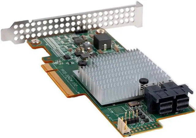 Alt view image 4 of 5 - SAS HBA Card Compatible with LSI 9300-8i IT Mode 8-Port with SATA Cables | SAS3008, PCIe 3.0 x8, 2x 8643 to SATA Cables, PCIe SATA Expansion Card, HBA Controller for ZFS TrueNAS unRAID NAS
