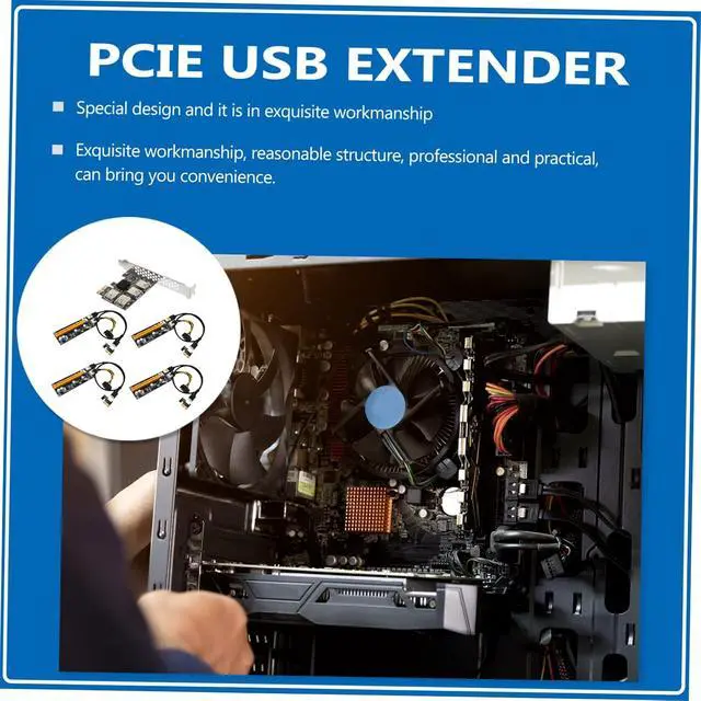 Alt view image 4 of 7 - Pci-e to USB Expansion Card to Pci-e Riser Adapter for Mining Easy Installation with High Reliability Play Design for Gpu Connectivity