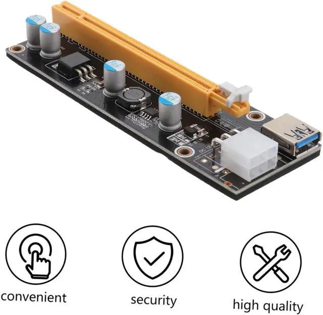 Alt view image 5 of 7 - Pci-e to USB Expansion Card to Pci-e Riser Adapter for Mining Easy Installation with High Reliability Play Design for Gpu Connectivity