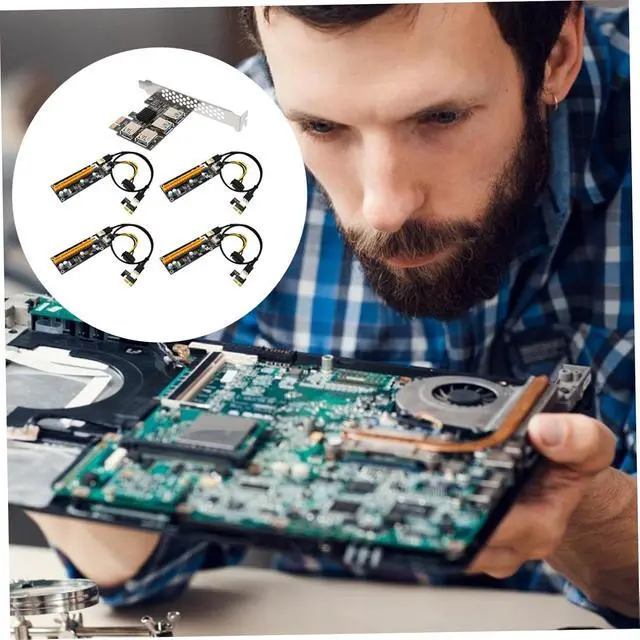 Alt view image 7 of 7 - Pci-e to USB Expansion Card to Pci-e Riser Adapter for Mining Easy Installation with High Reliability Play Design for Gpu Connectivity
