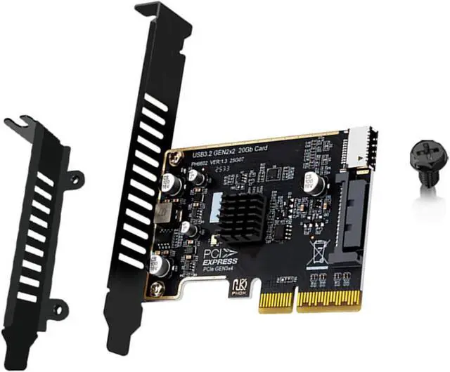 Alt view image 6 of 7 - USB 3.2 Gen2 Front Panel Converter PCIe 4X Slot 20Gbps Adapter with Oxidation-Resistant Contacts