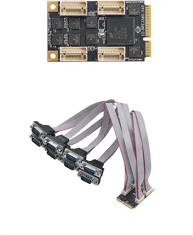Alt view image 2 of 6 - PieceIe to 8 Port RS232 Card PieceIe to 8 Ports RS232 Expansion Card Card Controller 17V358