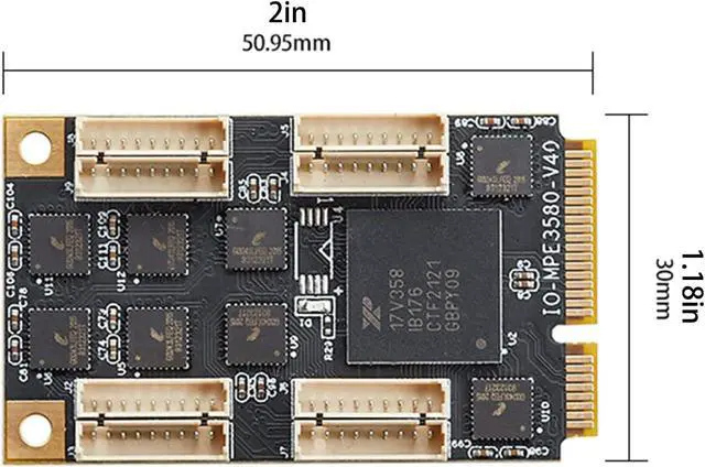 Alt view image 5 of 6 - PieceIe to 8 Port RS232 Card PieceIe to 8 Ports RS232 Expansion Card Card Controller 17V358