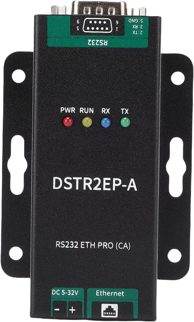 Alt view image 3 of 7 - Fabater Modbus Ethernet Industrial Serial Server Compact Design Bidirectional Data Transmission for Industrial Use Aluminum Alloy