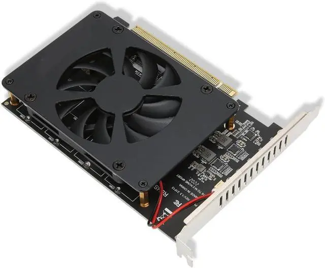 Main image of Septpenta M.2 PCIE Adapter, 4X32gbps Full Speed Signal DC Power Chip, PCIE X16 Interface for Enhanced Heat Dissipation, PCIE 4.0 X16 4 Port M.2, PCIE Raid Function for Windows