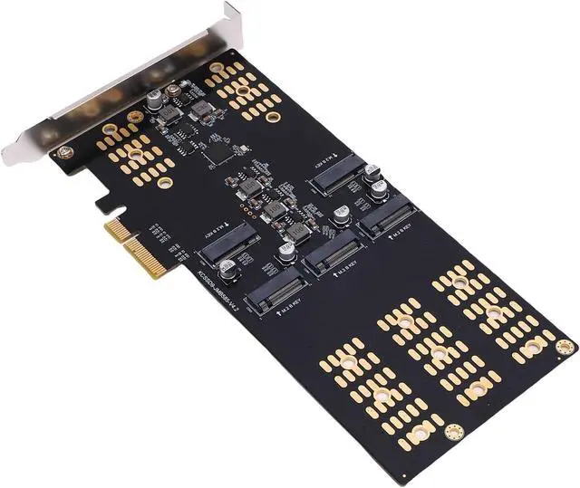 Alt view image 4 of 7 - Fabater M.2 PCIe to M.2 Serial ATA SSD Adapter Easy Installation 5 Slot Card for Enhanced Performance