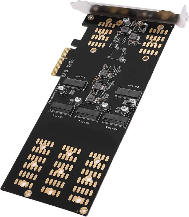 Alt view image 7 of 7 - Fabater M.2 PCIe to M.2 Serial ATA SSD Adapter Easy Installation 5 Slot Card for Enhanced Performance