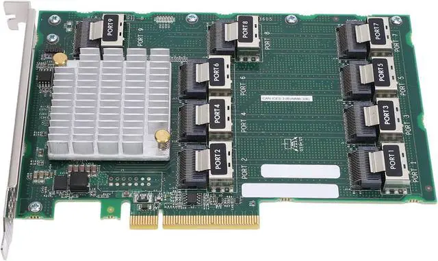 Alt view image 5 of 7 - SAS Controller Card AEC 83605 Powerful Data Transfer 24 Hard Drives Expansion 9 Ports PCIE X 8 Expander Card Server DL380 388 G9 G10