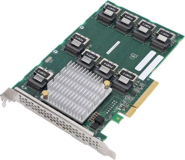 Alt view image 6 of 7 - SAS Controller Card AEC 83605 Powerful Data Transfer 24 Hard Drives Expansion 9 Ports PCIE X 8 Expander Card Server DL380 388 G9 G10