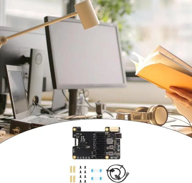Alt view image 2 of 7 - Expansion Card X1009 PCIe to 5-Port Expansion Board for 5 5B SATA3.0 Interfaces Fast 5Gbps Data Transfer