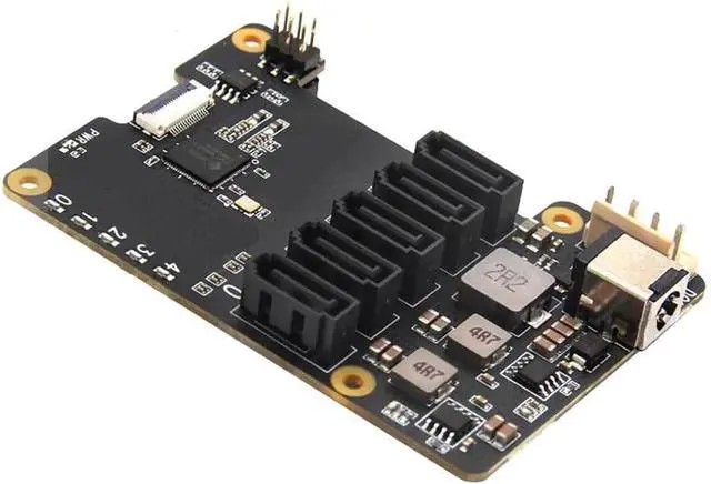 Alt view image 3 of 7 - Expansion Card X1009 PCIe to 5-Port Expansion Board for 5 5B SATA3.0 Interfaces Fast 5Gbps Data Transfer