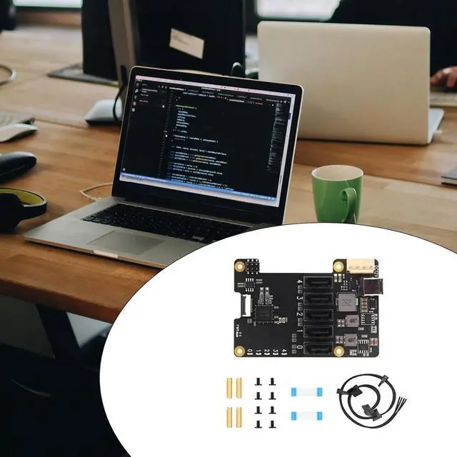 Alt view image 4 of 7 - Expansion Card X1009 PCIe to 5-Port Expansion Board for 5 5B SATA3.0 Interfaces Fast 5Gbps Data Transfer