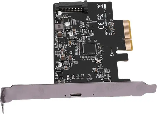 Alt view image 4 of 7 - PCI E to Type C USB3.2 Expansion Card 20 Gbps PCIE USB 3.2 GEN 2 Expansion Card Support for for OS X for Linux PC with USB Type C PCIE Expansion Card