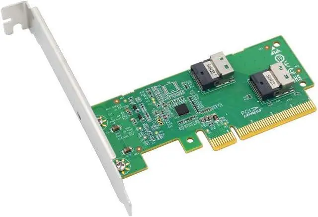 Alt view image 3 of 4 - Generic PCI Express 4 PCI Express 4.0 x8 to Two SlimSAS SFF-8654 4i Adapter.0 x8 to Two SlimSAS SFF-8654 4i Adapter