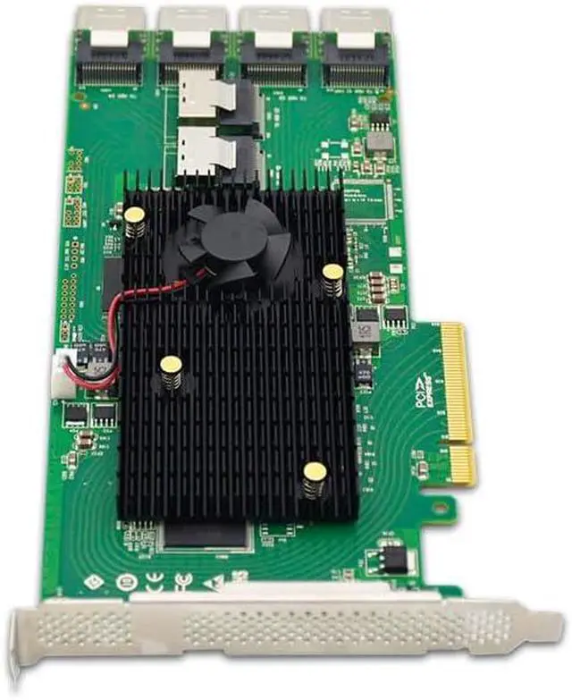 Alt view image 3 of 6 - PCIe x8 SAS Expansion Card, 24-Port SAS/SATA, SFF-8087, 6Gb/s, UEFI Support