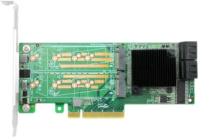 Main image of PCIe 2.0 x8 RAID Controller Card, 8-Port M.2 SATA 3.0, SAS2008 Chipset, UEFI Support