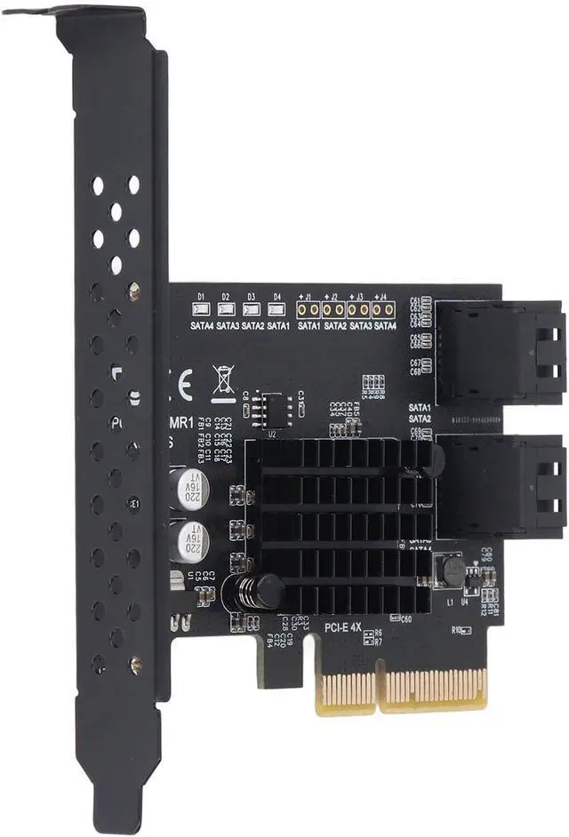 Alt view image 4 of 6 - 4 Port SATA3.0 Expansion Card, PCIe 4X 6Gbps RAID Controller with 88SE9230 Chipset for Linux
